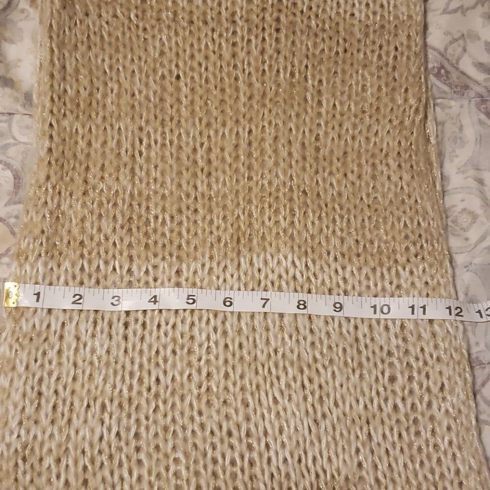 GOLD & Tan Infinity Scarf - Picture 2 of 3